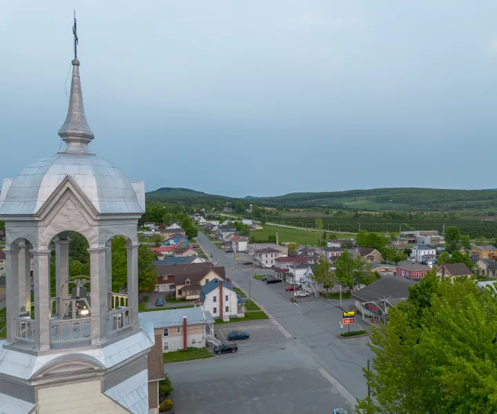 Vue aérienne du village